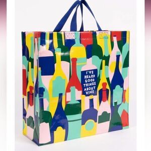 Blue Q Recycled Plastic Large Shopper Tote - Wine Lover